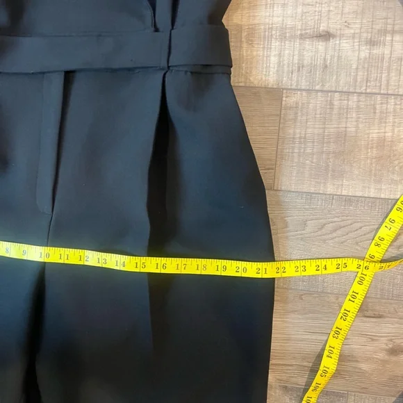 Karen Millen Tailored Black Belted Jumpsuit | Blazer Style | Elegant Workwear - Picture 9 of 10